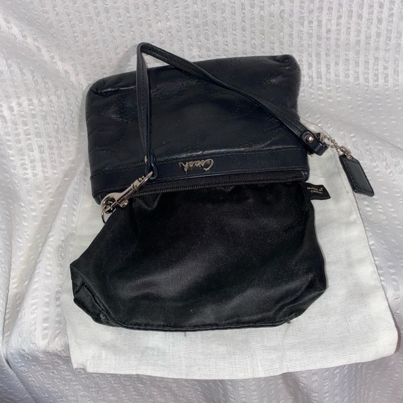 Coach Black Leather Wristlet - Picture 4 of 5